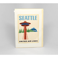 United Airlines Seattle Space Needle Greeting Card