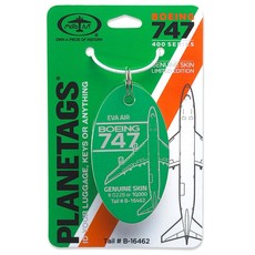 Plane Tag Boeing EVA Air 747-400 Series - Green