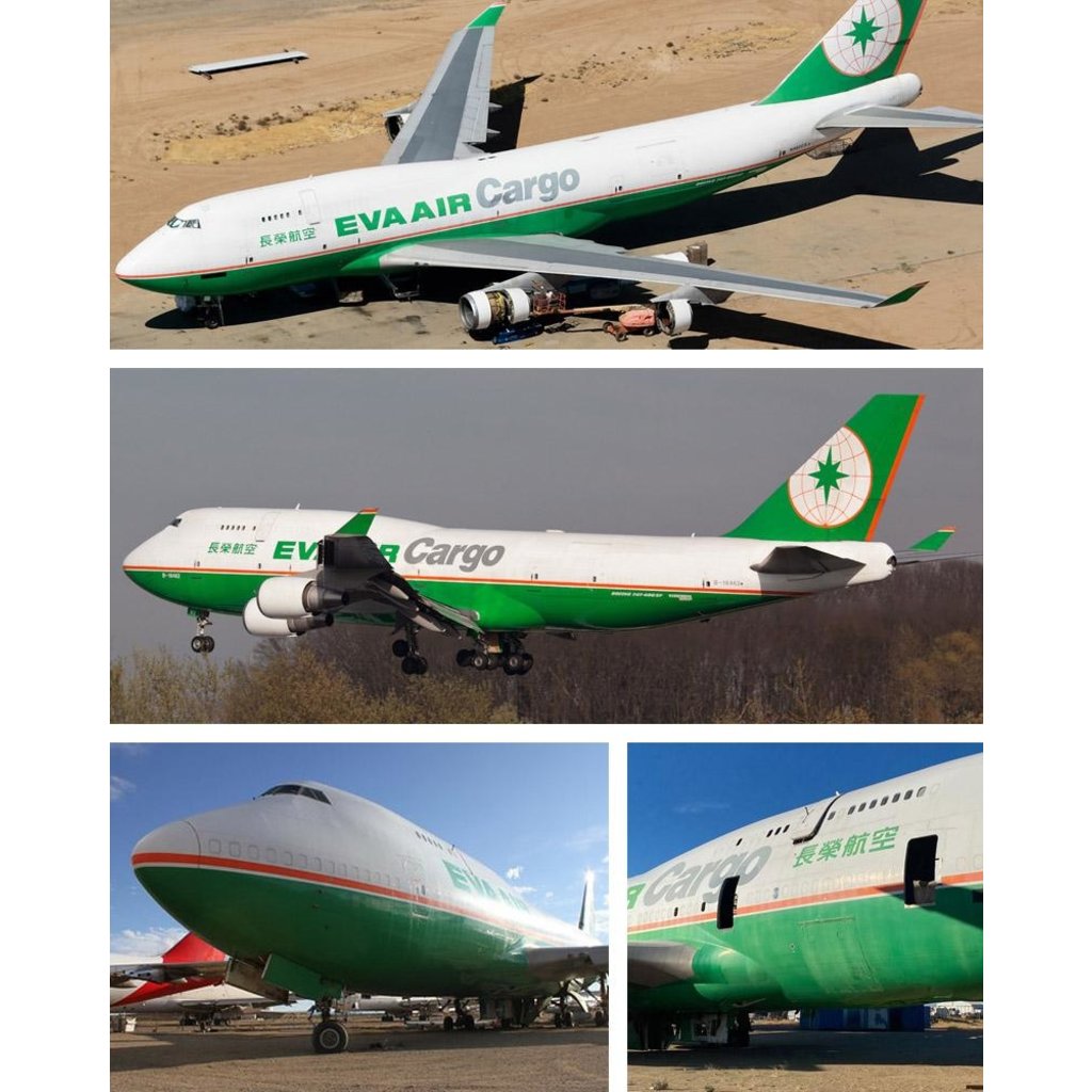 Plane Tag Boeing EVA Air 747-400 Series - Green