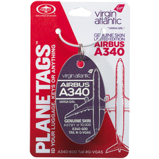 Airbus 340 PlaneTag Limited Virgin Varga Girl-purple