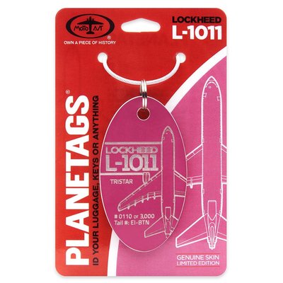 Plane Tag Lockheed L-1011 Hawaiian Airlines-Pink
