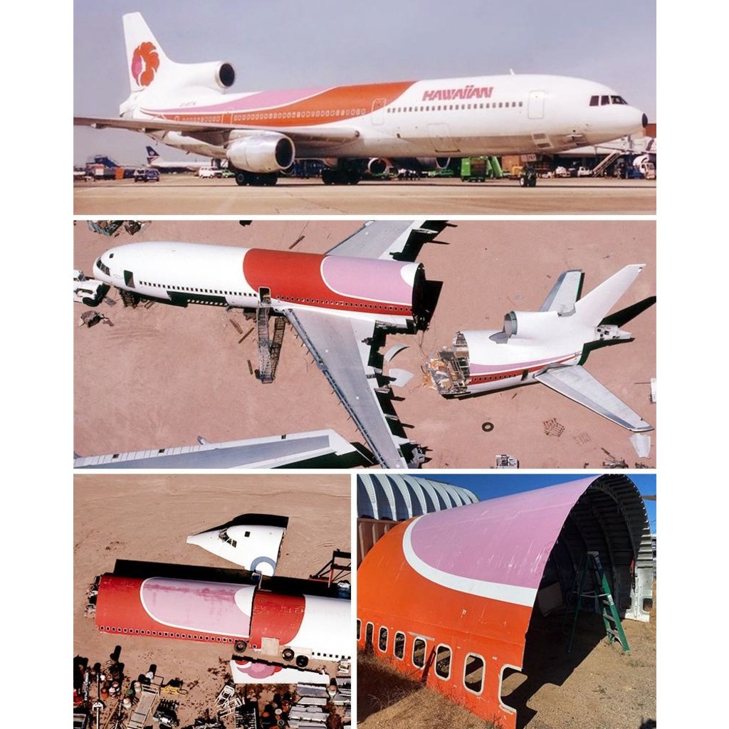 Plane Tag Lockheed L-1011 Hawaiian Airlines - Pink