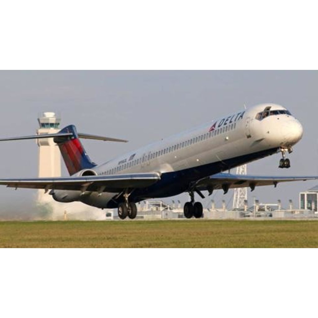 Plane Tag Delta MD-88 - White