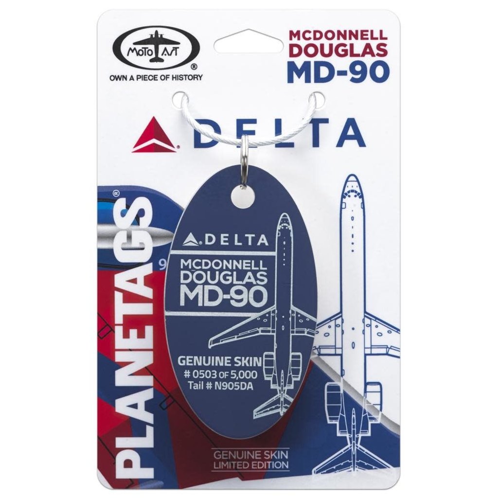 Plane Tag Delta MD-90 - Blue