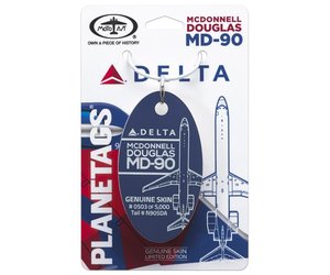 デルタ航空 Planetags MD-88 Plane Tag Delta MD90 Limited Edition Blue - Planewear
