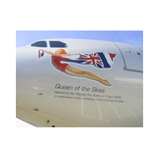 Airbus A340 Virgin G-VEIL PlaneTag Queen of the Skies-White