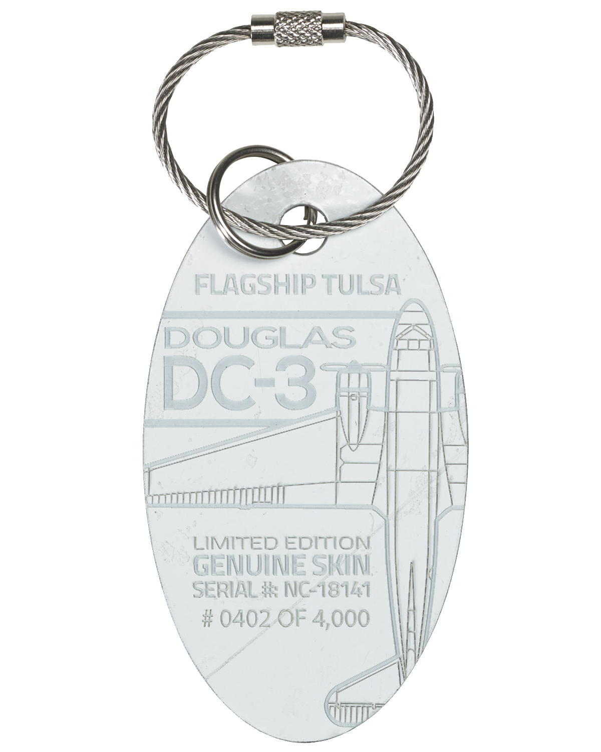 Plane Tag Douglas DC-3 Flagship Tulsa - Planewear