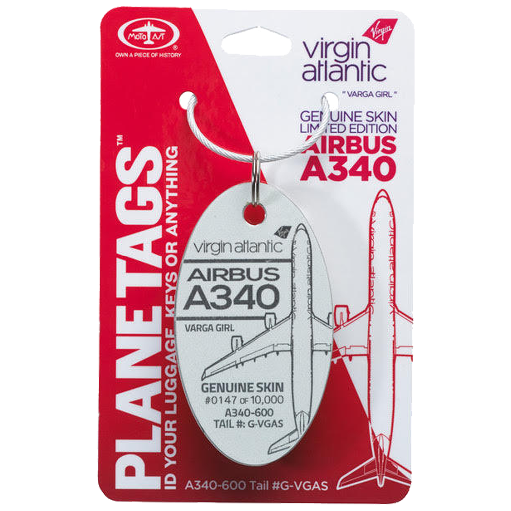 Plane Tag Airbus A340 Varga Girl - Pearl White