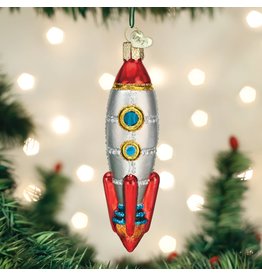 WHOWC- Old World Christmas Toy Rocket Ornament