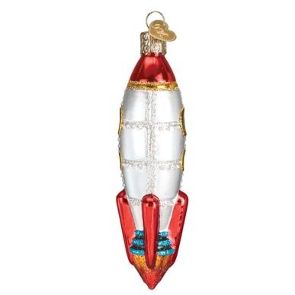WHOWC- Old World Christmas Toy Rocket Ship Ornament Ornament