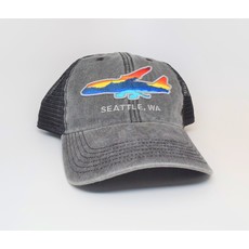 WH1LGY- Seattle Plane Horizon Vintage Trucker Cap