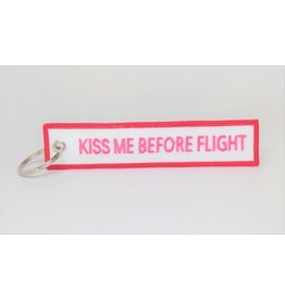 WHSKBNS- Kiss Me Before Flight Bag Tag Keychain