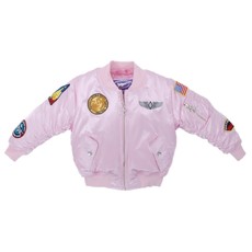 WH1UA- Kids MA-1 Pink Flight Jacket