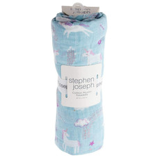 Travel Muslin Baby Blanket - Unicorn