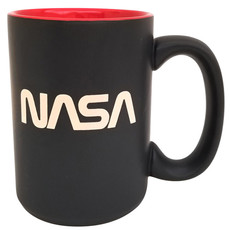 WHCM- NASA Worm Logo Mug -Tall Black/Red