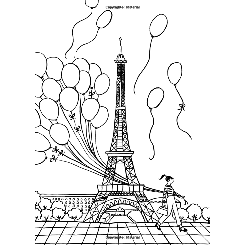 Paris Coloring Book: 30 Hand Drawn, Doodle and Folk Art Style Secret Paris  Themed Adult Coloring Pages (Travel Coloring Books): Ford, Louise:  9781537082042: : Books