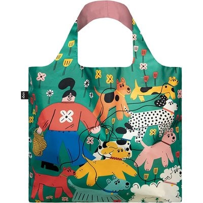 Loqi Dogs Walking Reusable Tote Bag