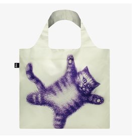 Loqi Flying Purr-ple Cat Reusable Tote Bag
