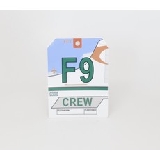 F9 CREW Baggage Tag Die-Cut Sticker