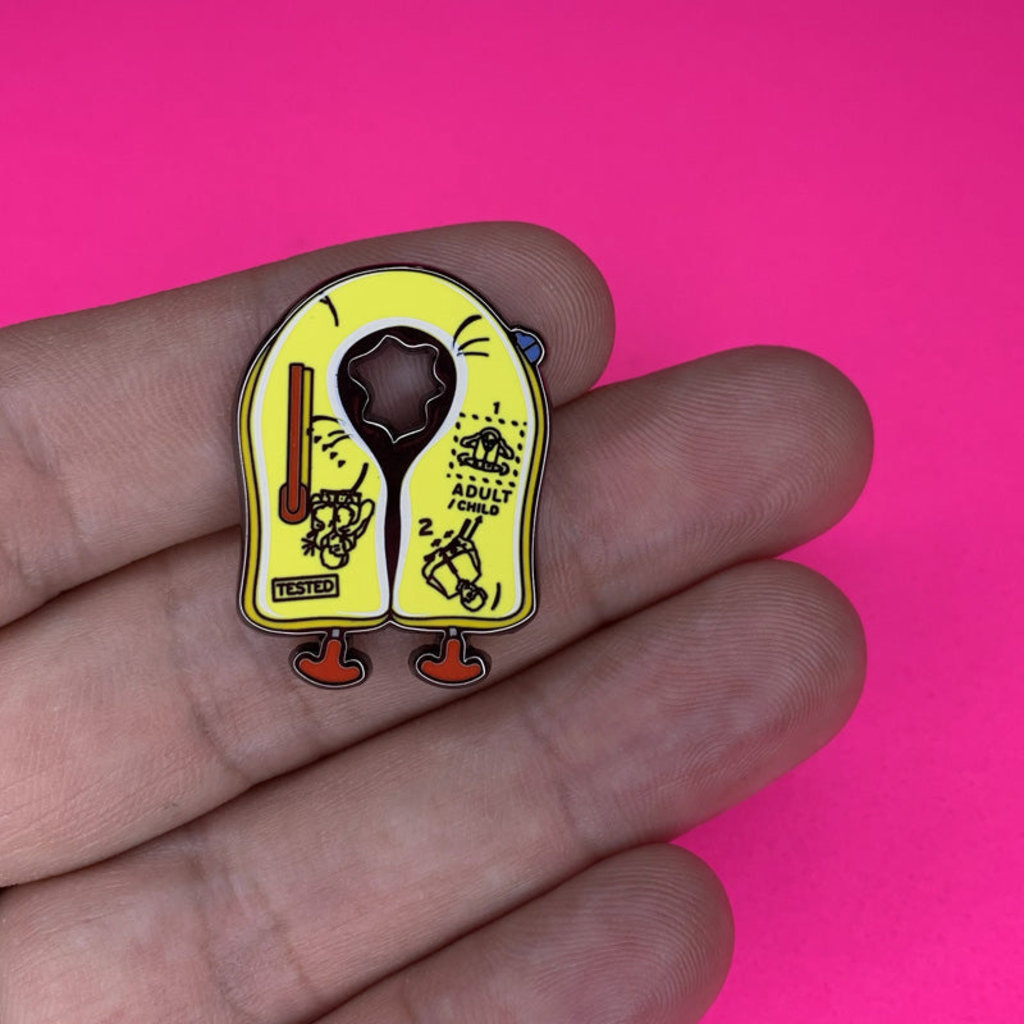 WHAT-1 Life Vest Enamel Pin