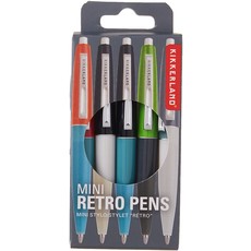 KIK09- Mini Retro Pen Set - Five assorted colors