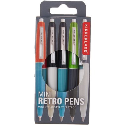 Mini Retro Pen Set - Five assorted colors