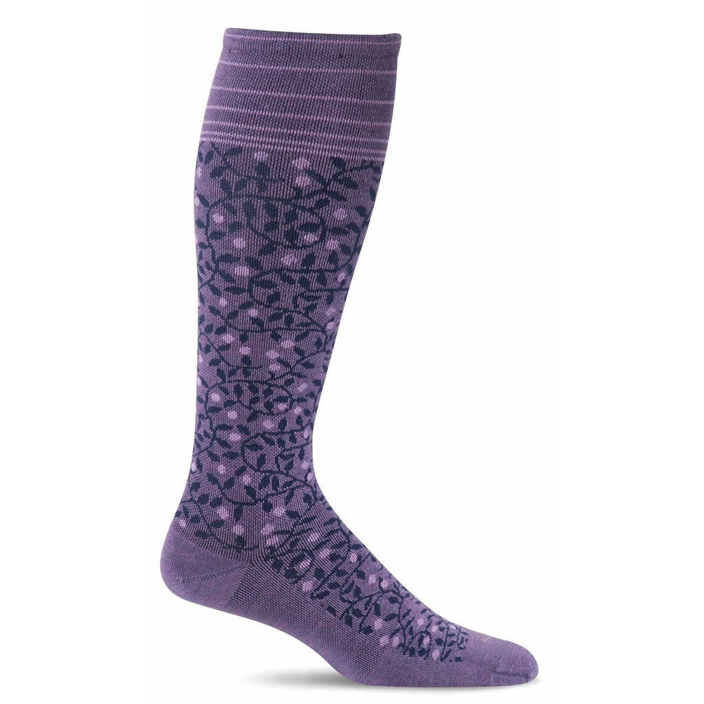 Women's Compression Socks New Leaf Plum Md/Lg