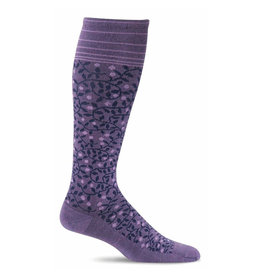 Women's Compression Socks New Leaf Plum Md/Lg