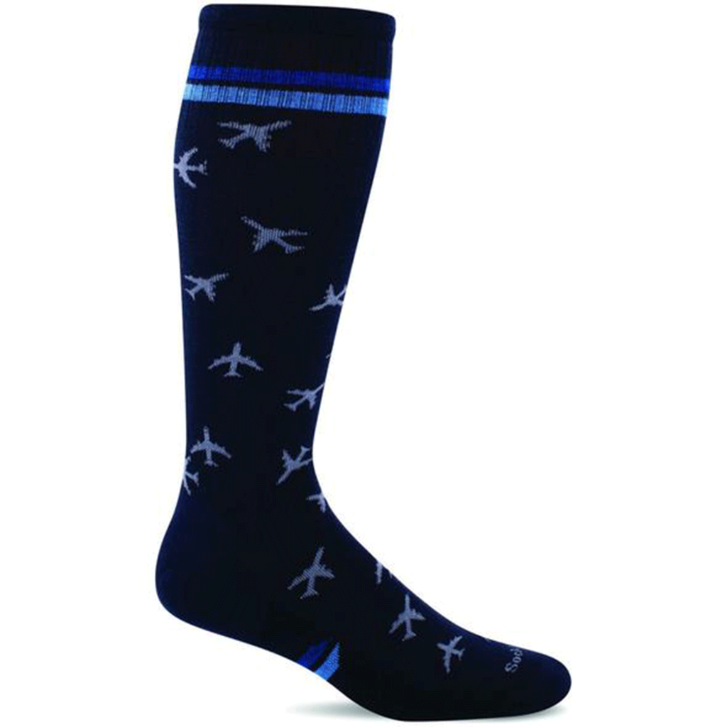 Goodhew Socks-In Flight Charcoal- Men's L/XL - Planewear