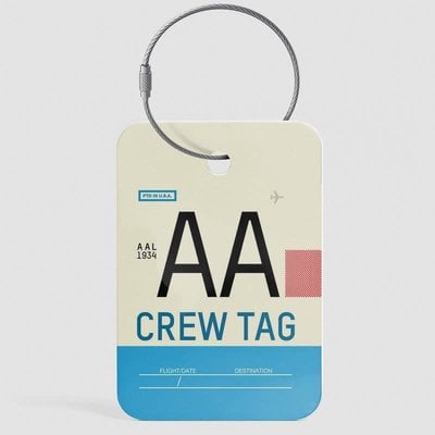 WHAT-2 AA Crew Tag Luggage Tag