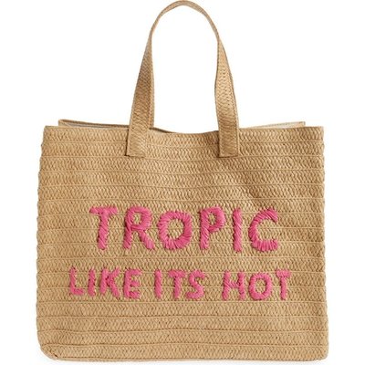1BTB- Beach Bag "Tropic Like its Hot " - Fuchsia