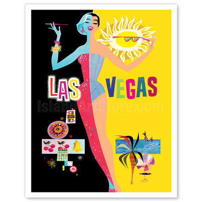 Fly to Las Vegas Night & Day Print