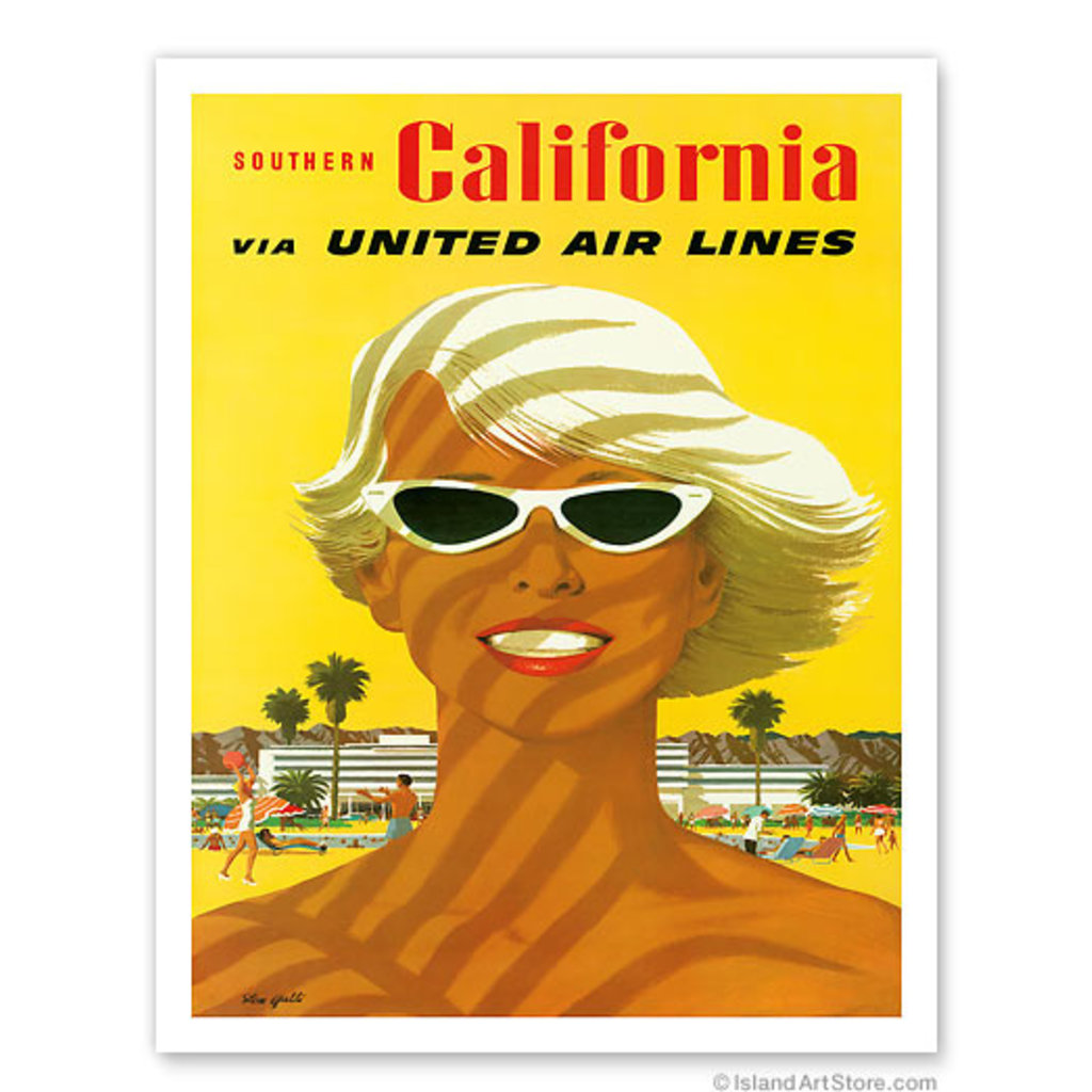 United Airlines Southern California Print 9x12