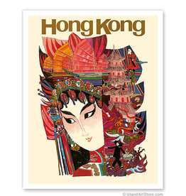 Fly to Hong Kong Geisha Print