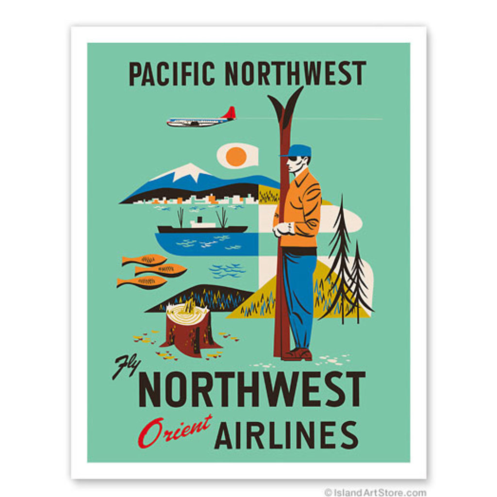 Northwest Orient Pacific Northwest Print 9x12