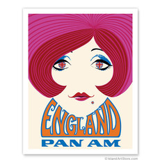 Pan Am England 'Twiggy' Print 9x12