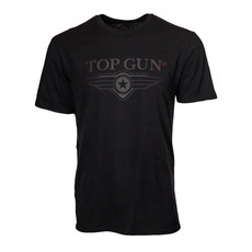 Mens Top Gun 3D Logo Tee - Black