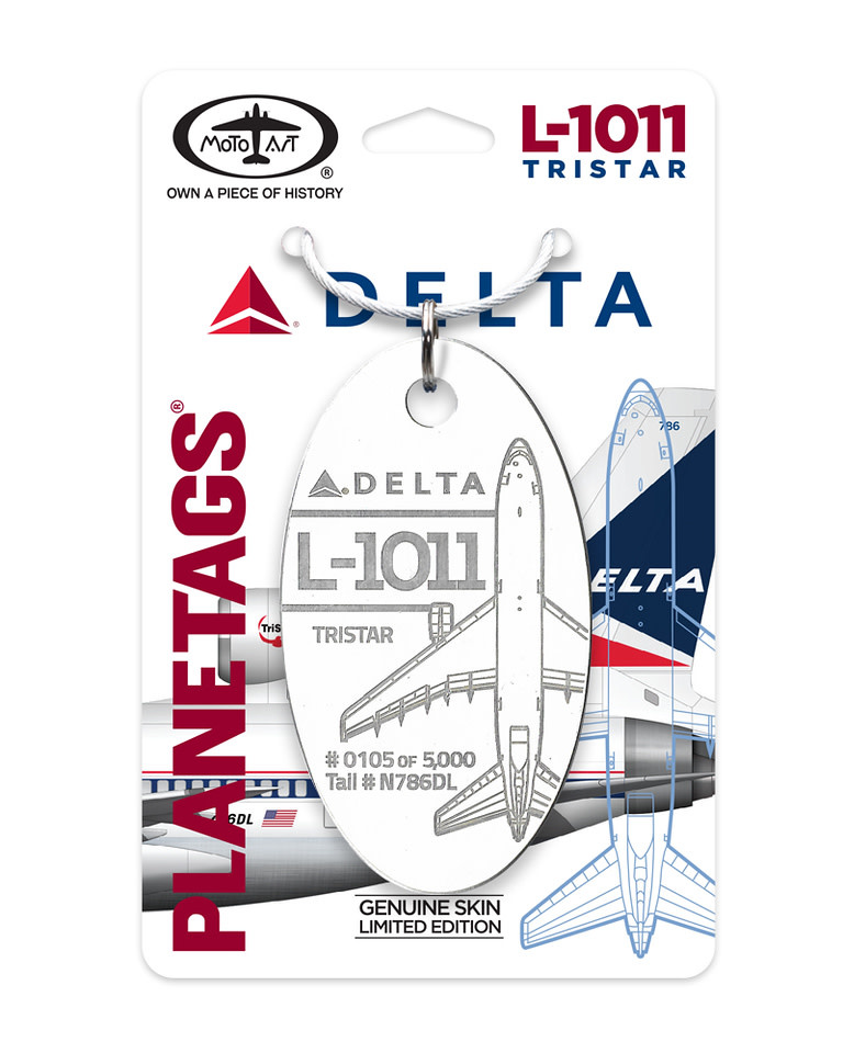 Plane Tag Lockheed L-1011 Delta Tristar-White - Planewear