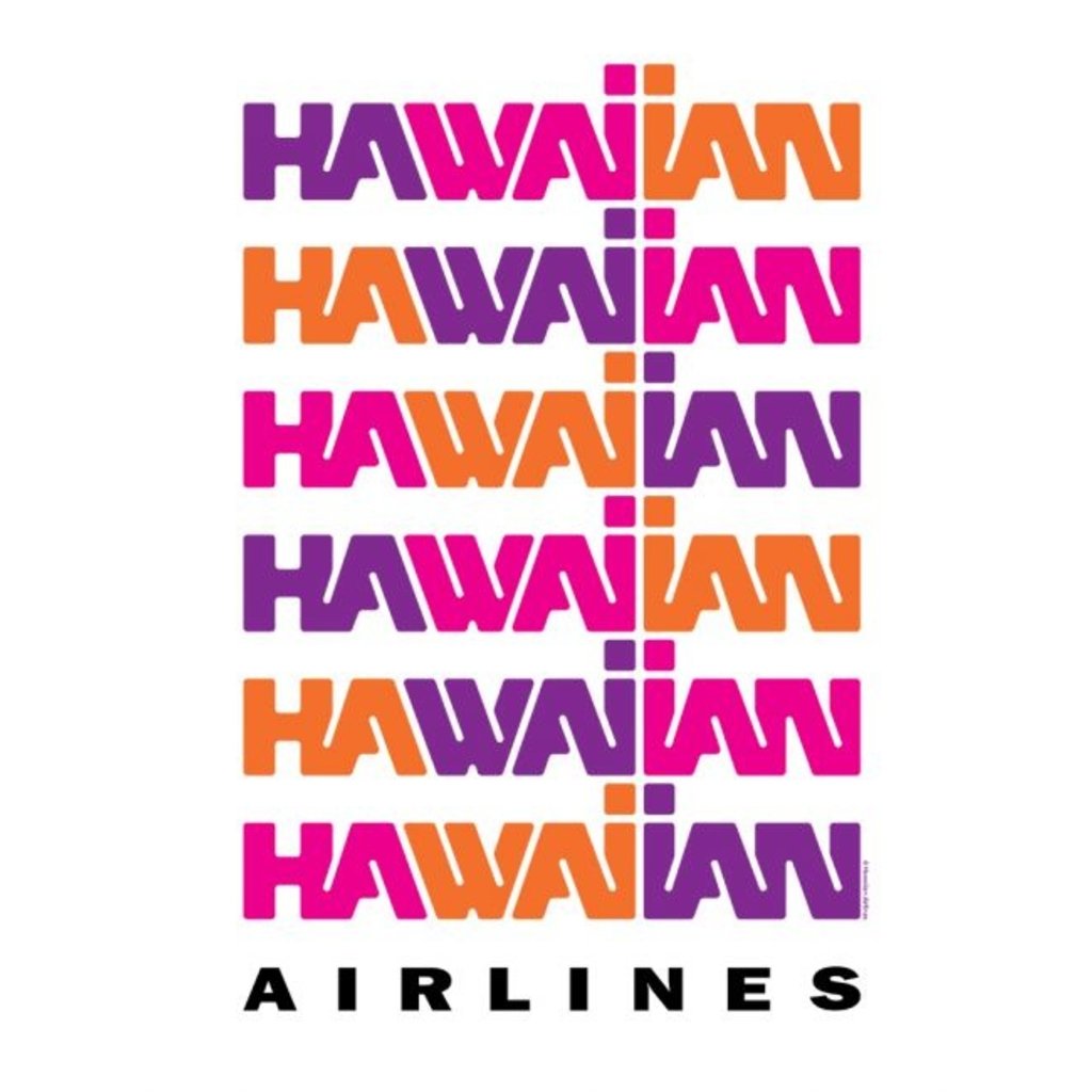 Hawaiian Airlines Stacked Logo Mens T-shirt