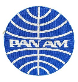 DJ- Pan Am Beaded Round Handbag w/Silver Chain
