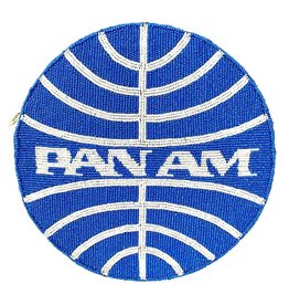 WHDJ- Pan Am Beaded Round Handbag w/Silver Chain