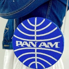 DJ- Pan Am Beaded Round Handbag w/Silver Chain