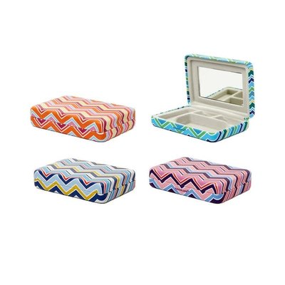 Portable  Striped Jewelry Case