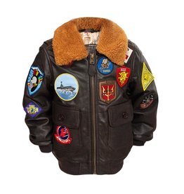 Top Gun® Kids 2.0 Leather Bomber Jacket