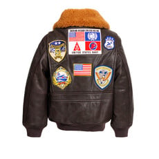 Top Gun Kids 2.0 Leather Bomber Jacket