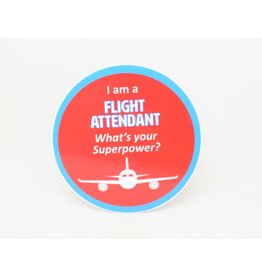 Flight Attendant Superpower Sticker