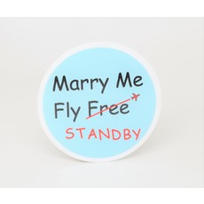 Marry Me, Fly Standby Die-Cut Sticker
