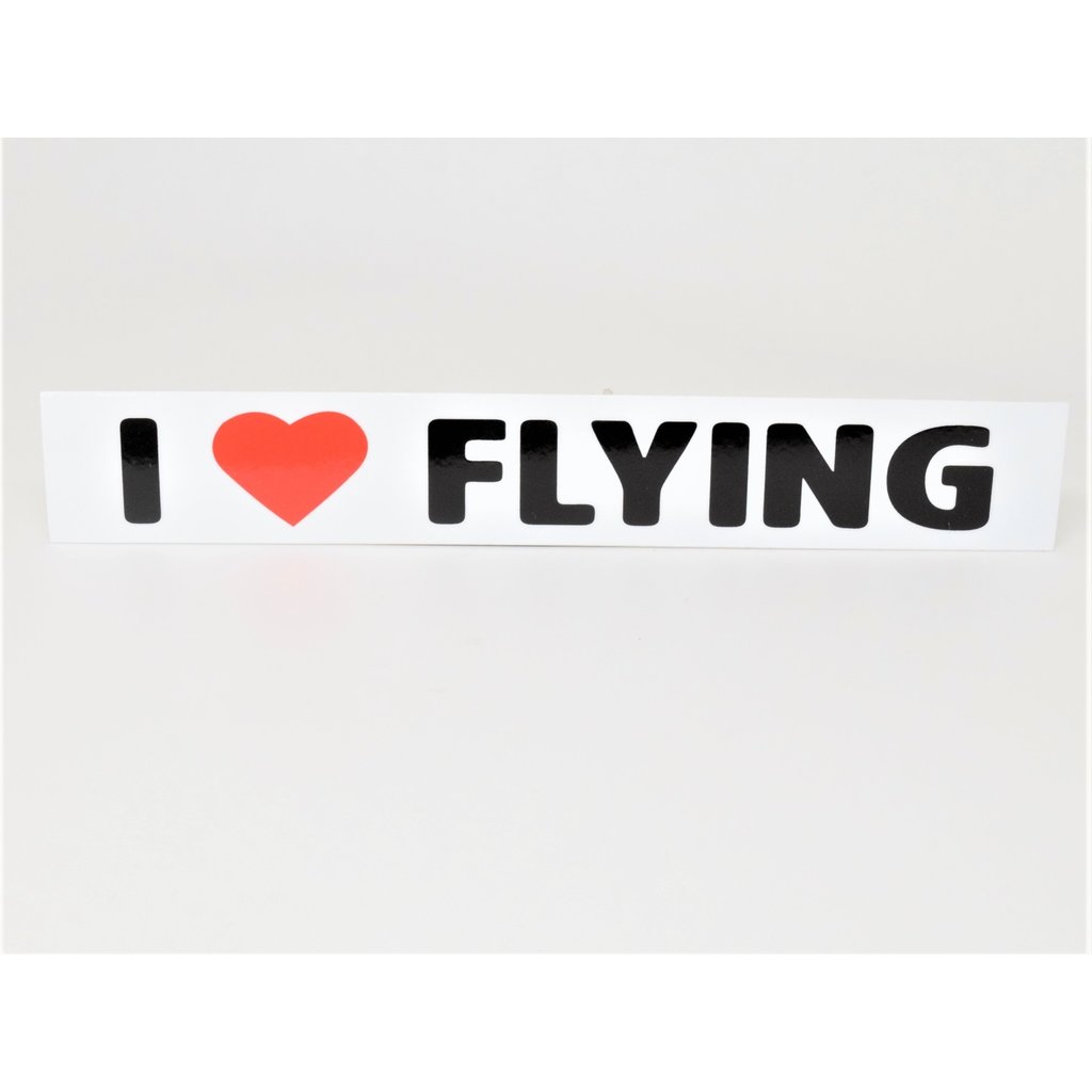 I Heart Flying Die Cut Sticker