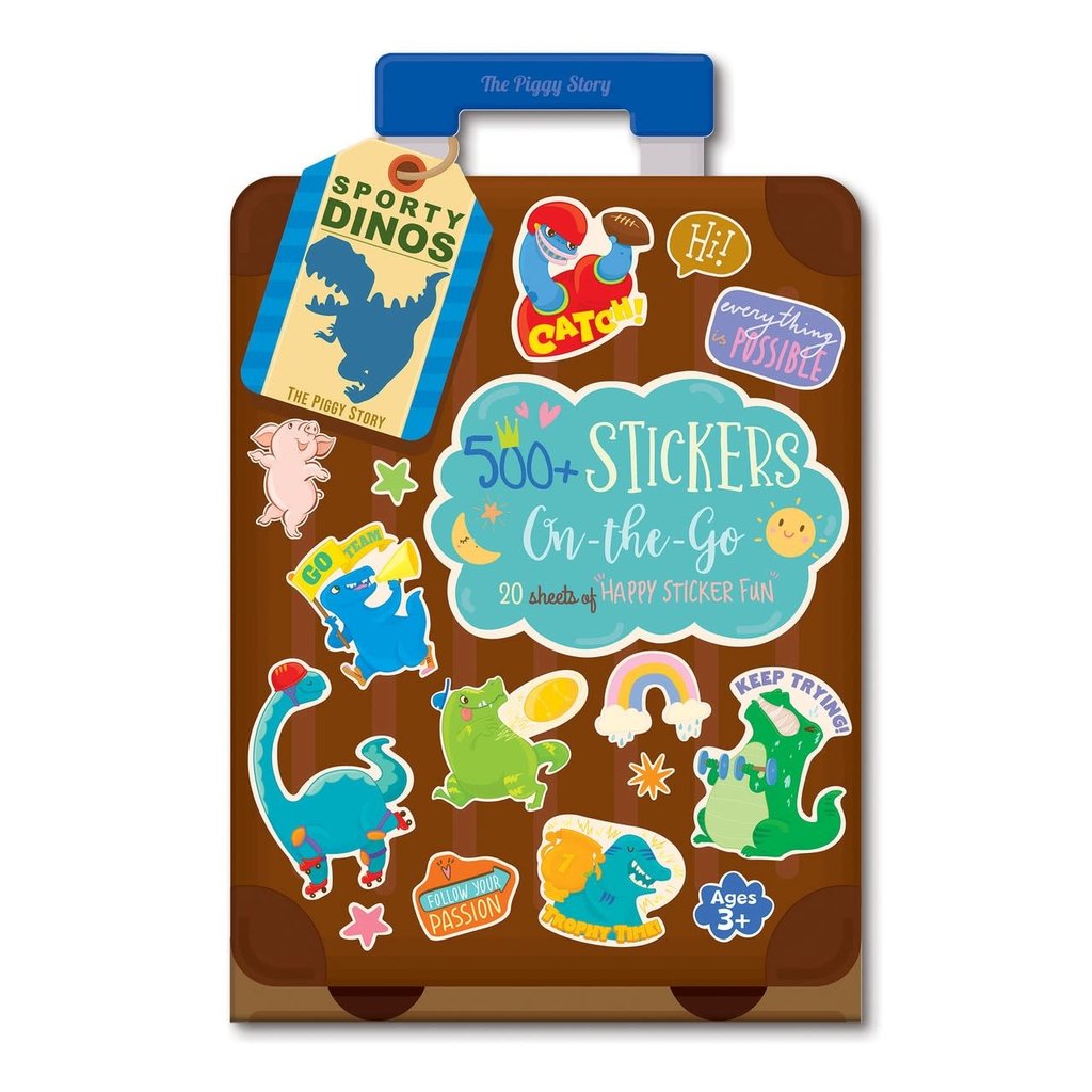 WHTPS- Kids Activity: 500+ Stickers On The Go Sporty Dinos