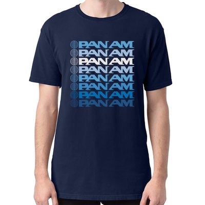 Mens Pan Am Stacked Logo Tee